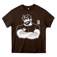 Chocolate Brown bobo bear   adam likes crossing arms t shirt Heavy Core Tee - linhVisuals