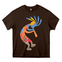 Chocolate Brown dancing kokopelli southwestern usa native american symbol t shirt Heavy Core Tee - linhVisuals