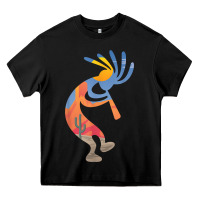 Black dancing kokopelli southwestern usa native american symbol t shirt Heavy Core Tee - linhVisuals