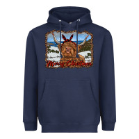 Merry Christmas Highland Cow With Farm Heavyweight Hoodie | Teevron