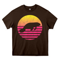 Chocolate Brown classic manatee gift t shirt Heavy Core Tee - linhVisuals