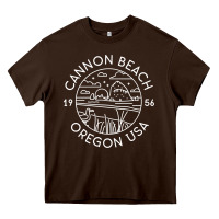 Chocolate Brown cannon beach 1956 oregon clatsop sweatshirt Heavy Core Tee - linhVisuals