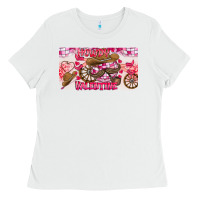 White Howdy Valentine Ladies Tee - CowhideDigitalArt