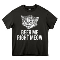 Asphalt beer me right meow Heavy Core Tee - linhVisuals