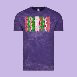 Summer Brushstrokes Vintage Tee Designed By Cowhidedigitalart