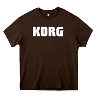 Chocolate Brown Korg Keyboard Heavy Core Tee - linhVisuals