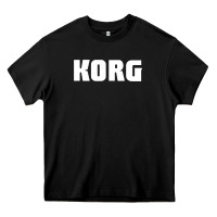 Black Korg Keyboard Heavy Core Tee - linhVisuals