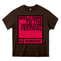 Chocolate Brown Horizon Festival Heavy Core Tee - linhVisuals