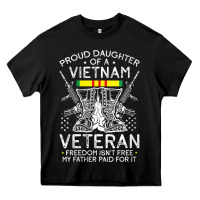 Black womens proud daughter of a vietnam veteran freedom isn't free v neck t Heavy Core Tee - linhVisuals