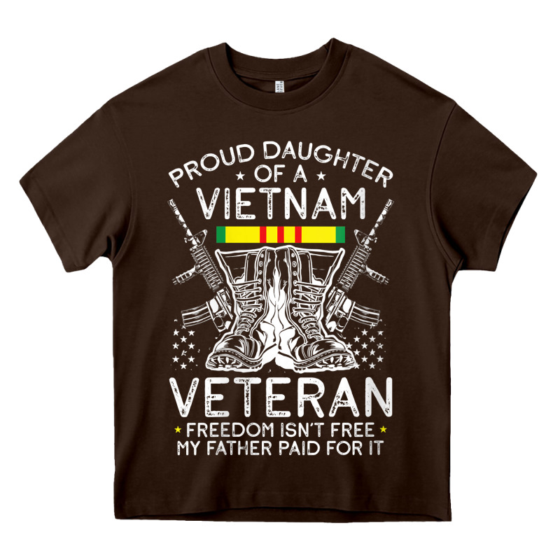 Womens Proud Daughter Of A Vietnam Veteran Freedom Isn't Free V Neck T Heavy Core Tee by linhVisuals | Teevron