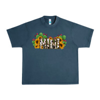Midnight Navy Cactus Cowhide Sunflower Mama and Mini Set Urban Heavy Tee - Jasminsmagicworld