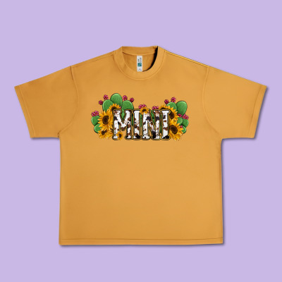 Cactus Cowhide Sunflower Mama And Mini Set Urban Heavy Tee Designed By Jasminsmagicworld