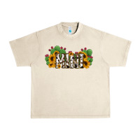 Sandshell Cactus Cowhide Sunflower Mama and Mini Set Urban Heavy Tee - Jasminsmagicworld