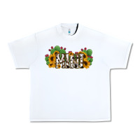 White Cactus Cowhide Sunflower Mama and Mini Set Urban Heavy Tee - Jasminsmagicworld