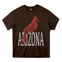 Chocolate Brown black vintage cardinal red bird arizona az gifts premium t shirt Heavy Core Tee - linhVisuals