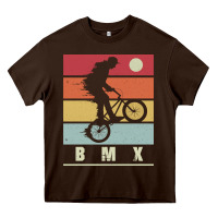 Chocolate Brown bmx vintage bike fans kids gift boys bmx pullover hoodie Heavy Core Tee - linhVisuals