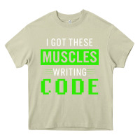 Mossy funny programmer writing code muscles meme for computer geek Heavy Core Tee - linhVisuals