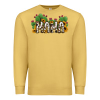 Antique Gold Cactus Cowhide Sunflower Mama and Mini Set Premium Sweatshirt - Jasminsmagicworld