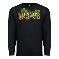 Black Cactus Cowhide Sunflower Mama and Mini Set Premium Sweatshirt - Jasminsmagicworld