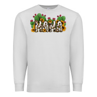 Dove Grey Cactus Cowhide Sunflower Mama and Mini Set Premium Sweatshirt - Jasminsmagicworld