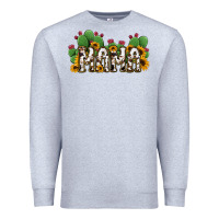 Heather Grey Cactus Cowhide Sunflower Mama and Mini Set Premium Sweatshirt - Jasminsmagicworld