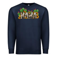 Navy Cactus Cowhide Sunflower Mama and Mini Set Premium Sweatshirt - Jasminsmagicworld