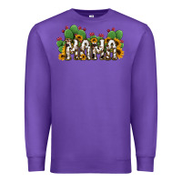 Purple Cactus Cowhide Sunflower Mama and Mini Set Premium Sweatshirt - Jasminsmagicworld