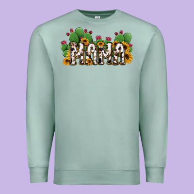 Cactus Cowhide Sunflower Mama And Mini Set Premium Sweatshirt Designed By Jasminsmagicworld