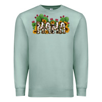 Seafoam Cactus Cowhide Sunflower Mama and Mini Set Premium Sweatshirt - Jasminsmagicworld