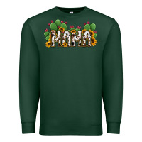Sports Green Cactus Cowhide Sunflower Mama and Mini Set Premium Sweatshirt - Jasminsmagicworld