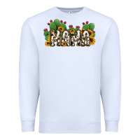 White Cactus Cowhide Sunflower Mama and Mini Set Premium Sweatshirt - Jasminsmagicworld