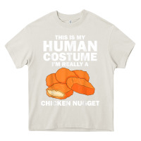 Cream funny chicken nugget costume for kids fashion nugget foodie t shirt Heavy Core Tee - linhVisuals