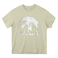 Mossy bigfoot in the forest hiding at night full moon trees nature t shirt Heavy Core Tee - linhVisuals