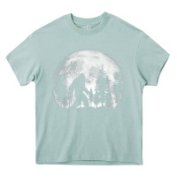Arona bigfoot in the forest hiding at night full moon trees nature t shirt Heavy Core Tee - linhVisuals