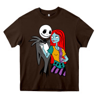 Chocolate Brown jack  and sally Heavy Core Tee - linhVisuals