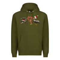 Army Green Christmas alligator pelican crawfish Premium Hoodie - BarkalooDesign