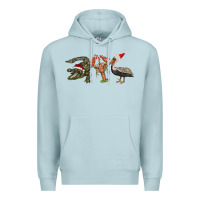 Blue Mist Christmas alligator pelican crawfish Premium Hoodie - BarkalooDesign