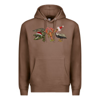 Chestnut Christmas alligator pelican crawfish Premium Hoodie - BarkalooDesign