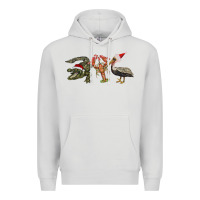 Dove Grey Christmas alligator pelican crawfish Premium Hoodie - BarkalooDesign