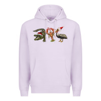 Lilac Christmas alligator pelican crawfish Premium Hoodie - BarkalooDesign