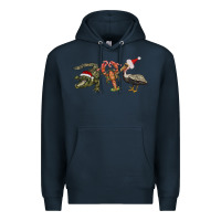 Navy Christmas alligator pelican crawfish Premium Hoodie - BarkalooDesign