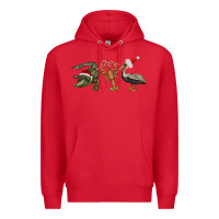 Christmas Alligator Pelican Crawfish Premium Hoodie | Teevron
