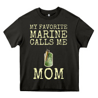 Asphalt my favorite marine calls me mom Heavy Core Tee - linhVisuals