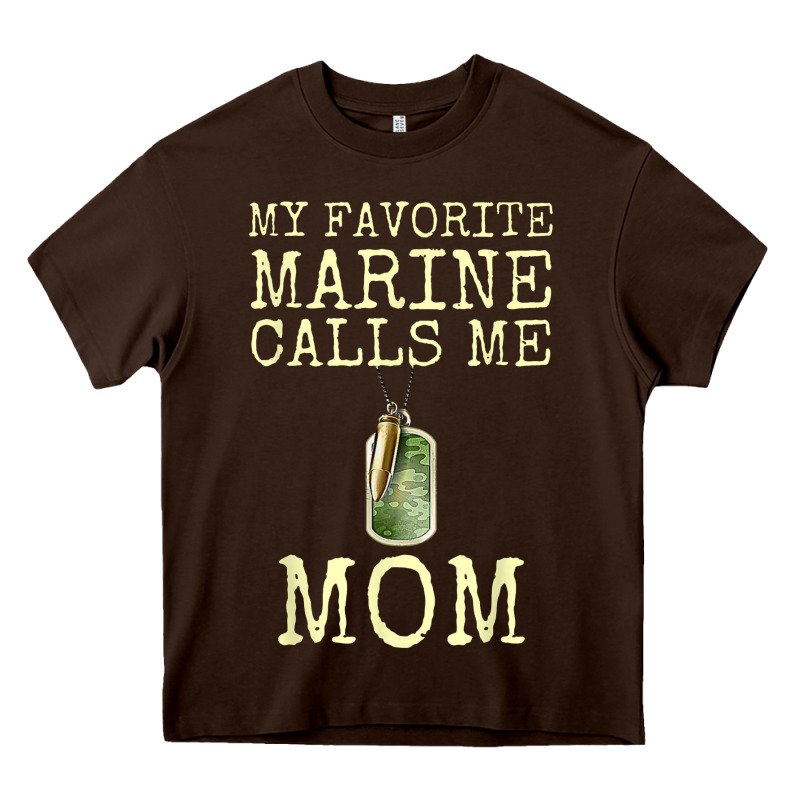 My Favorite Marine Calls Me Mom Heavy Core Tee by linhVisuals | Teevron