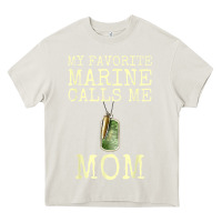 Cream my favorite marine calls me mom Heavy Core Tee - linhVisuals