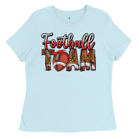 Baby Blue football team Ladies Tee - CowhideDigitalArt