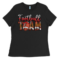 Black football team Ladies Tee - CowhideDigitalArt