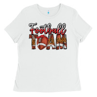 White football team Ladies Tee - CowhideDigitalArt