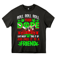 Asphalt funny weed pot lover roll joint friend smoking marijuana tank top Heavy Core Tee - linhVisuals