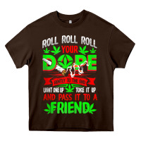 Chocolate Brown funny weed pot lover roll joint friend smoking marijuana tank top Heavy Core Tee - linhVisuals